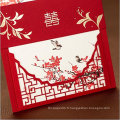 Carte d&#39;invitation de mariage de style chinois double bonheur de style chinois d&#39;impression, conception de carte de mariage